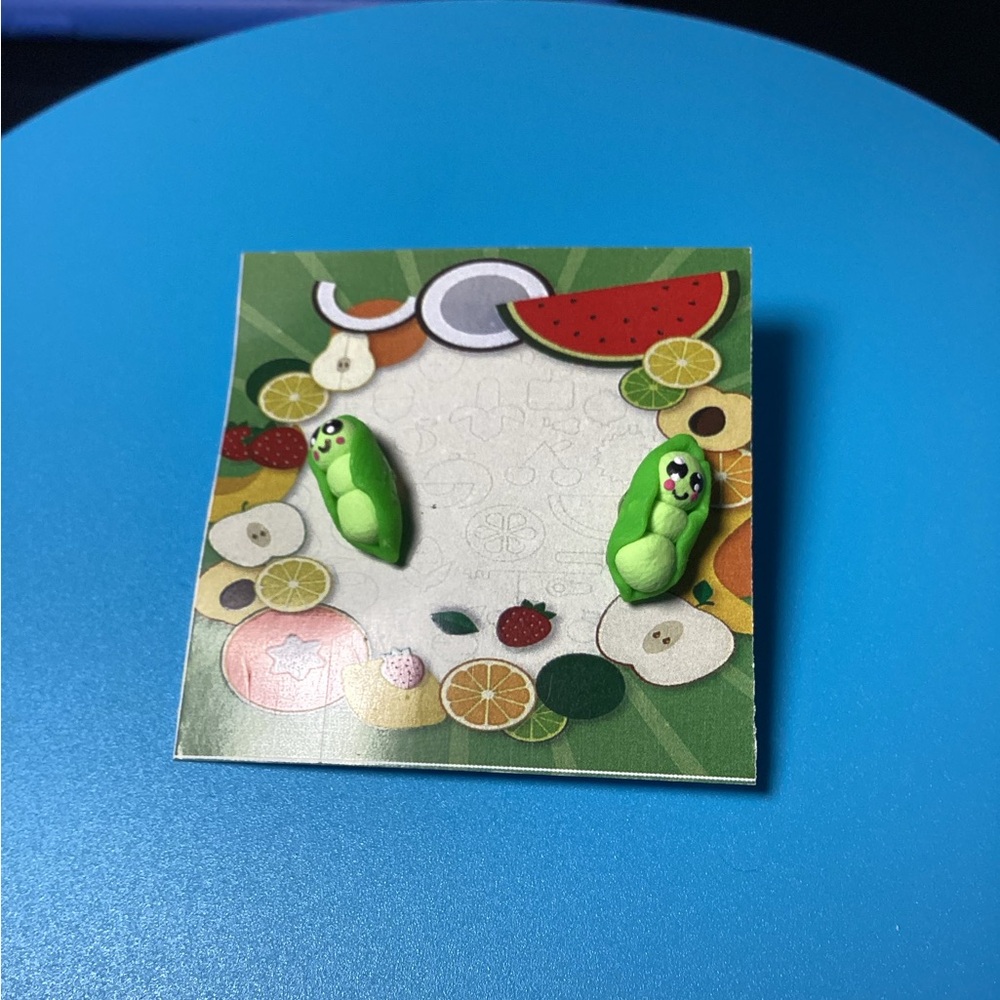 Green Peapod Earrings